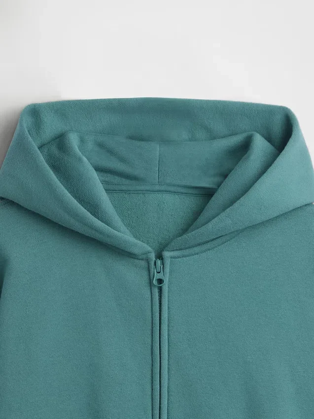 Çocuk Vintagesoft Rahat Kesim Fermuarlı Kapüşonlu Sweatshirt