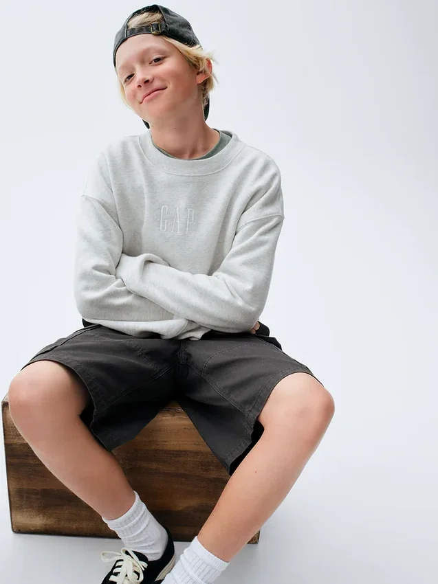 Çocuk Vintagesoft Rahat Kesim Logolu Sweatshirt