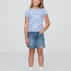 Çocuk Yüksek Bel Denim Etek