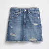 Çocuk Yüksek Bel Denim Etek