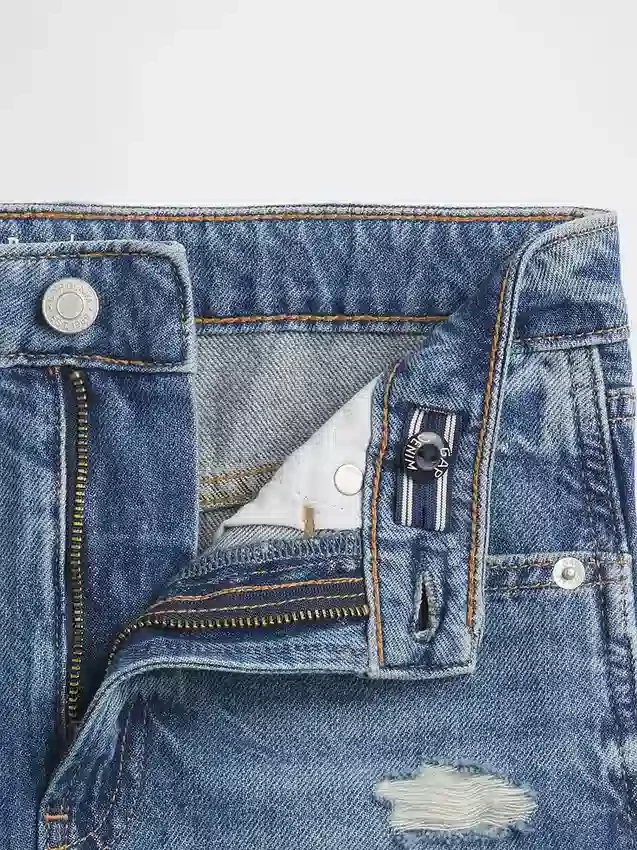 Çocuk Yüksek Bel Denim Etek