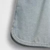 Çocuk Yüksek Bel Denim Kolay Şortlar