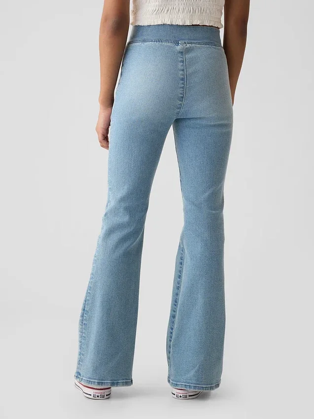 Çocuk Yüksek Bel Geniş Paça Jeggings
