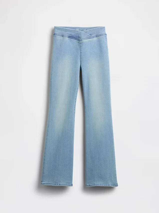 Çocuk Yüksek Bel Geniş Paça Jeggings