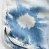 Çocuk Yüksek Bel Tie-Dye Denim Kolay Şortlar