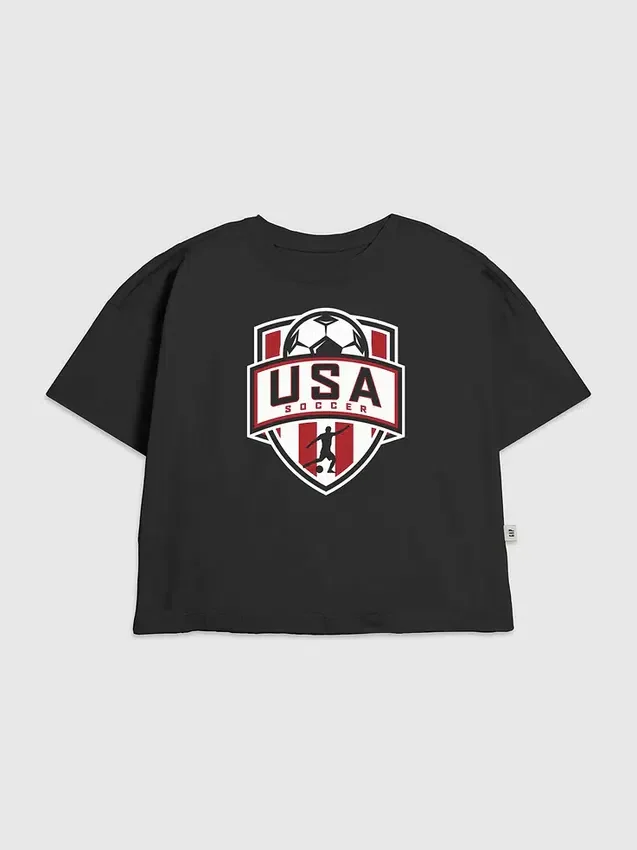 Çocuklar için ABD Futbol Amblemi Grafik Tişört