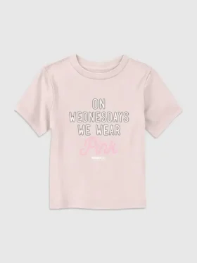 Çocuklar için “Çarşamba Günleri Pembe Giyeriz” Mean Girls Grafik Tişörtü