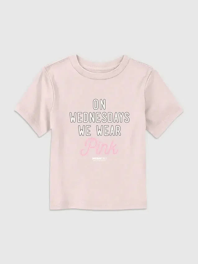 Çocuklar için “Çarşamba Günleri Pembe Giyeriz” Mean Girls Grafik Tişörtü