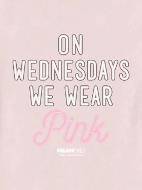 Çocuklar için “Çarşamba Günleri Pembe Giyeriz” Mean Girls Grafik Tişörtü