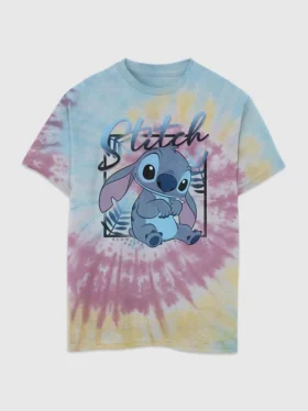 Çocuklar için Lilo ve Stitch Tie Dye Grafik Tişört
