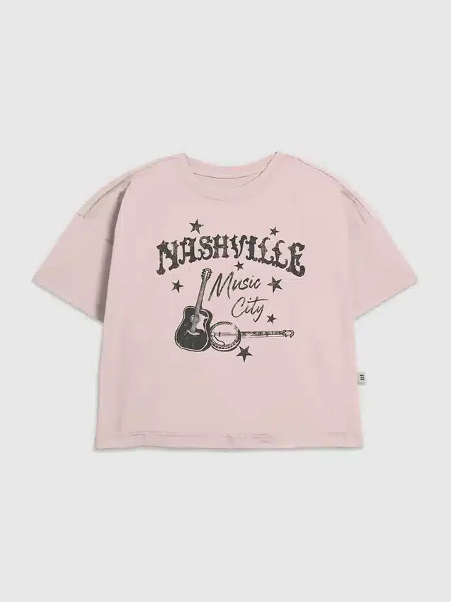 Çocuklar için Nashville Müzik Şehri Grafik Tişört