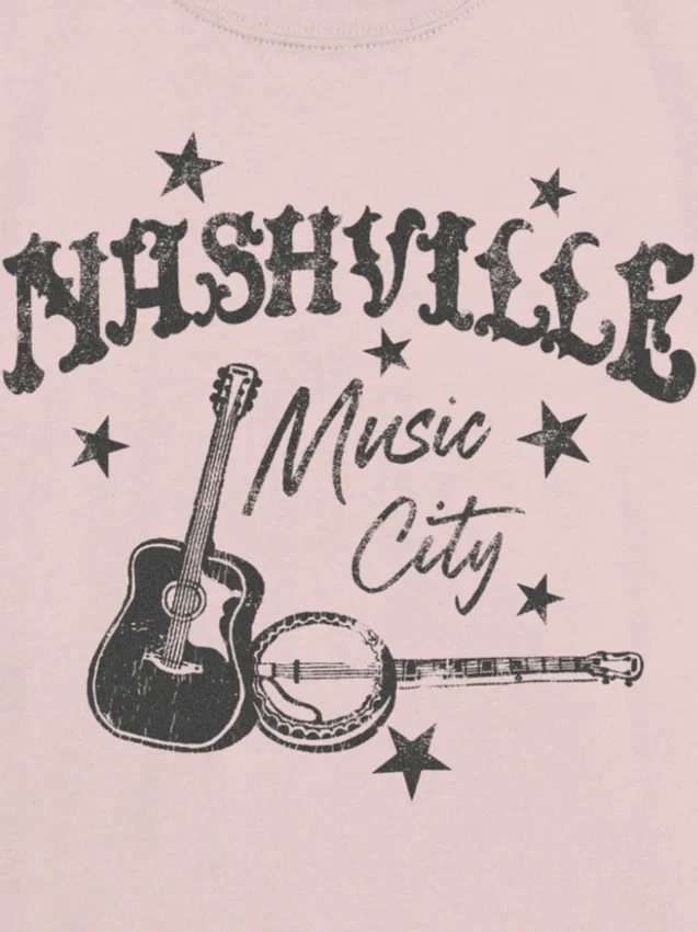 Çocuklar için Nashville Müzik Şehri Grafik Tişört