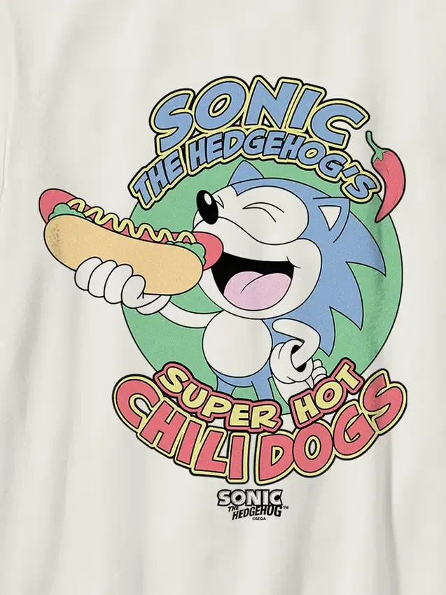 Çocuklar için Sonic the Hedgehog Chilidogs Grafik Tişört