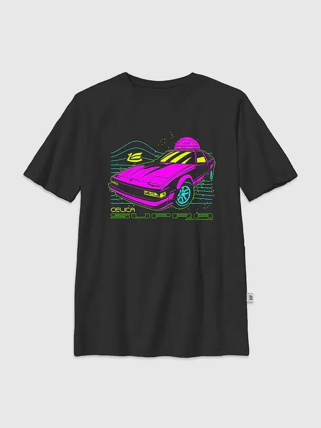 Çocuklar için Toyota Supra Neon Grafik Tişört