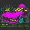 Çocuklar için Toyota Supra Neon Grafik Tişört
