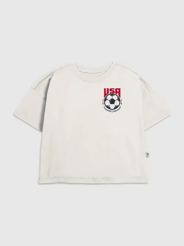 Çocuklar için Usa Soccer Crest Grafik Tişört