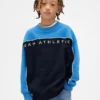 Çocuklar için Vintagesoft Renk Bloklu Logo Sweatshirt