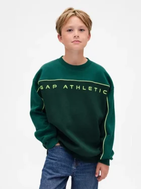 Çocuklar için Vintagesoft Renk Bloklu Logo Sweatshirt