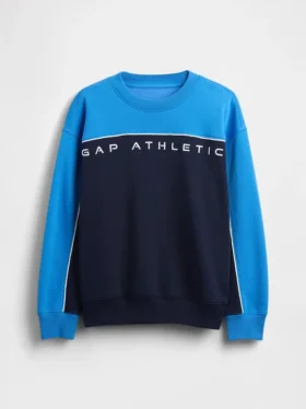 Çocuklar için Vintagesoft Renk Bloklu Logo Sweatshirt