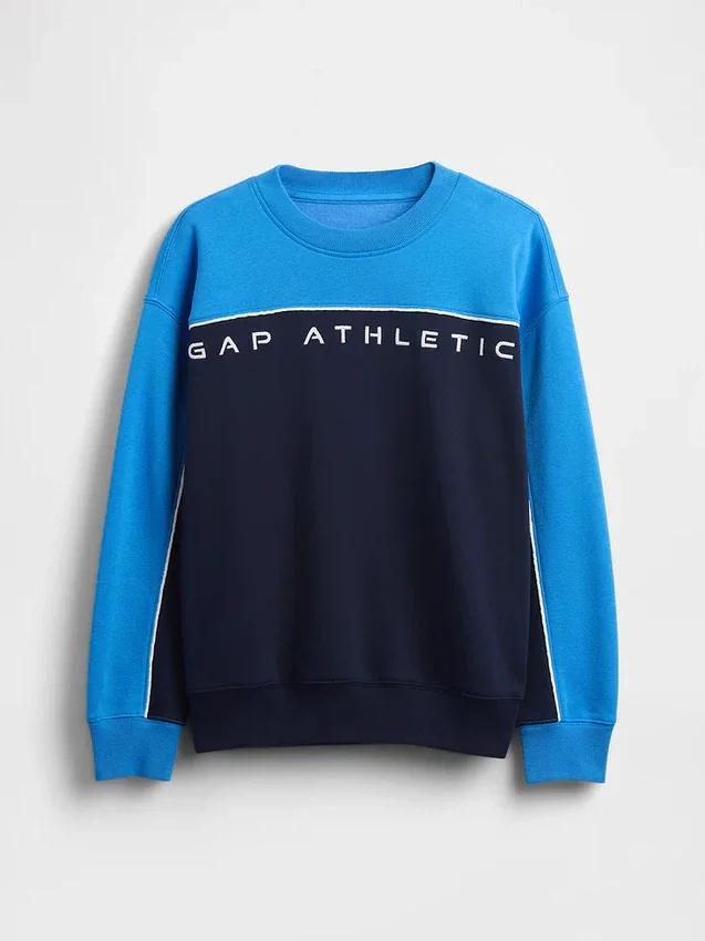 Çocuklar için Vintagesoft Renk Bloklu Logo Sweatshirt
