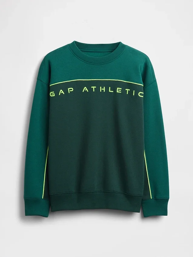 Çocuklar için Vintagesoft Renk Bloklu Logo Sweatshirt