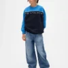 Çocuklar için Vintagesoft Renk Bloklu Logo Sweatshirt