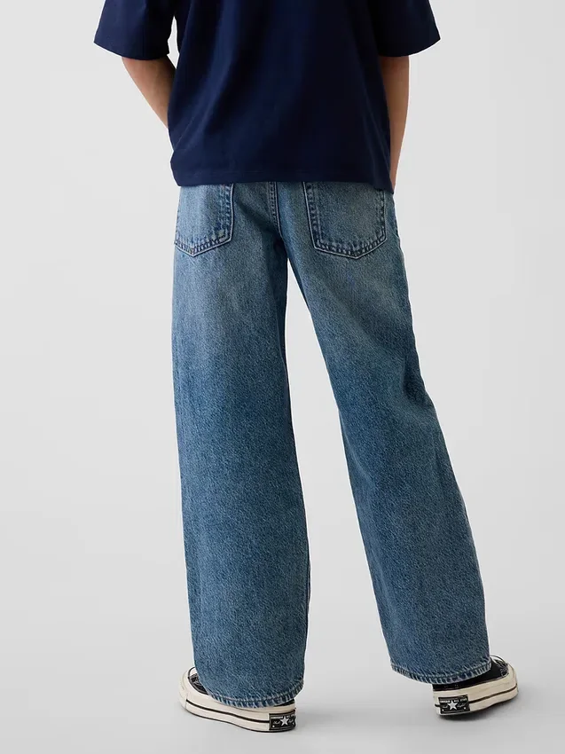 Çocuklar İçin 90'lar Tarzı Bol Kesim Jean'ler