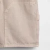 Çocuklar İçin 90'lar Tarzı Bol Kesim Kolay Denim Marangoz Şortu