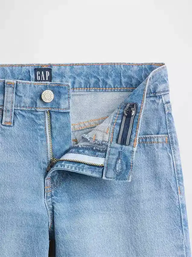 Çocuklar İçin Alçak Bel Düz Kesim Jean'ler