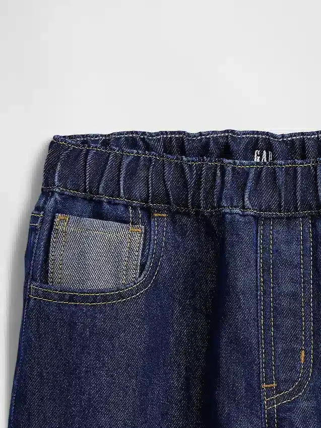 Çocuklar İçin Alçak Bel Easy Metalik Bol Kesim Jean'ler