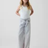 Çocuklar İçin Alçak Bel, Geniş Paça Jean'ler