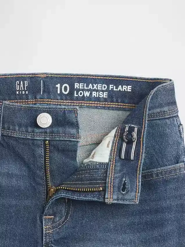 Çocuklar İçin Alçak Bel Gevşek Flare Jean'ler
