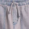 Çocuklar İçin Alçak Bel, Kolay Giyilebilir Uzun Kesim Denim Şortlar