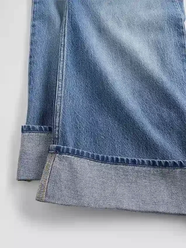 Çocuklar İçin Alçak Bel, Rahat Geniş Paça Bol Kesim Jean'ler