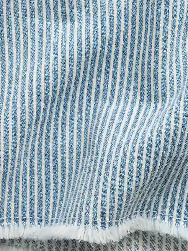 Çocuklar İçin Alçak Bel Stride Denim Çizgili Şortlar