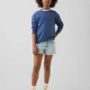 Çocuklar İçin Alçak Bel Stride Denim Şortlar