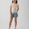 Çocuklar İçin Alçak Bel Stride Denim Şortlar