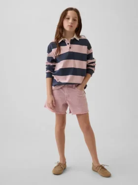 Çocuklar İçin Alçak Bel Stride Denim Şortlar