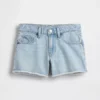 Çocuklar İçin Alçak Bel Stride Denim Şortlar