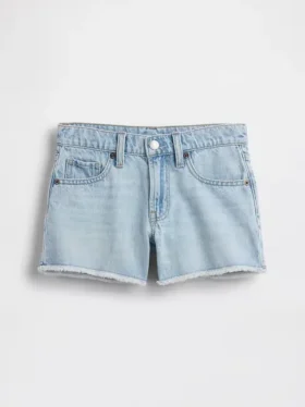 Çocuklar İçin Alçak Bel Stride Denim Şortlar