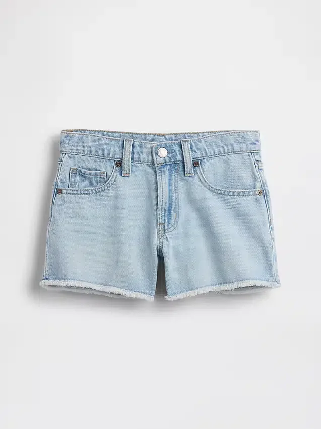 Çocuklar İçin Alçak Bel Stride Denim Şortlar