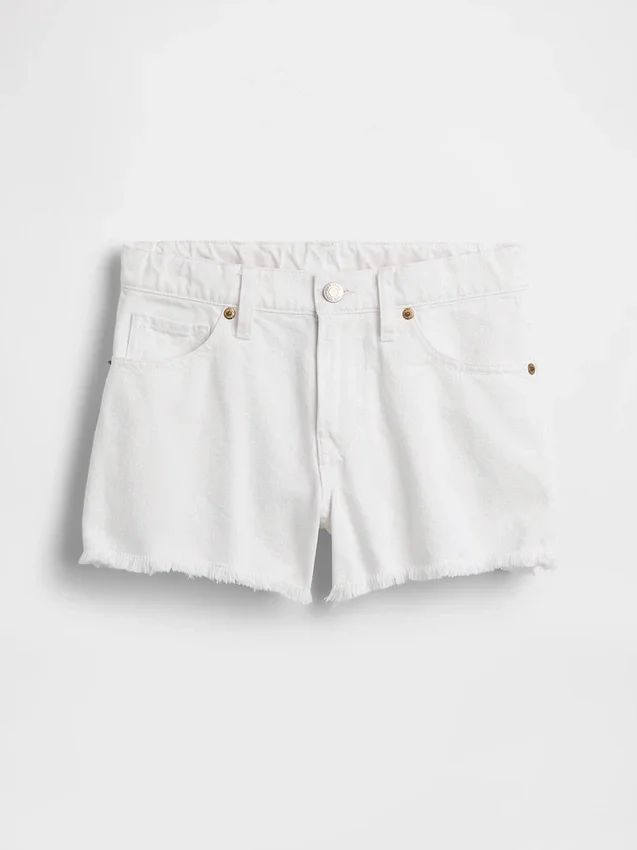 Çocuklar İçin Alçak Bel Stride Denim Şortlar