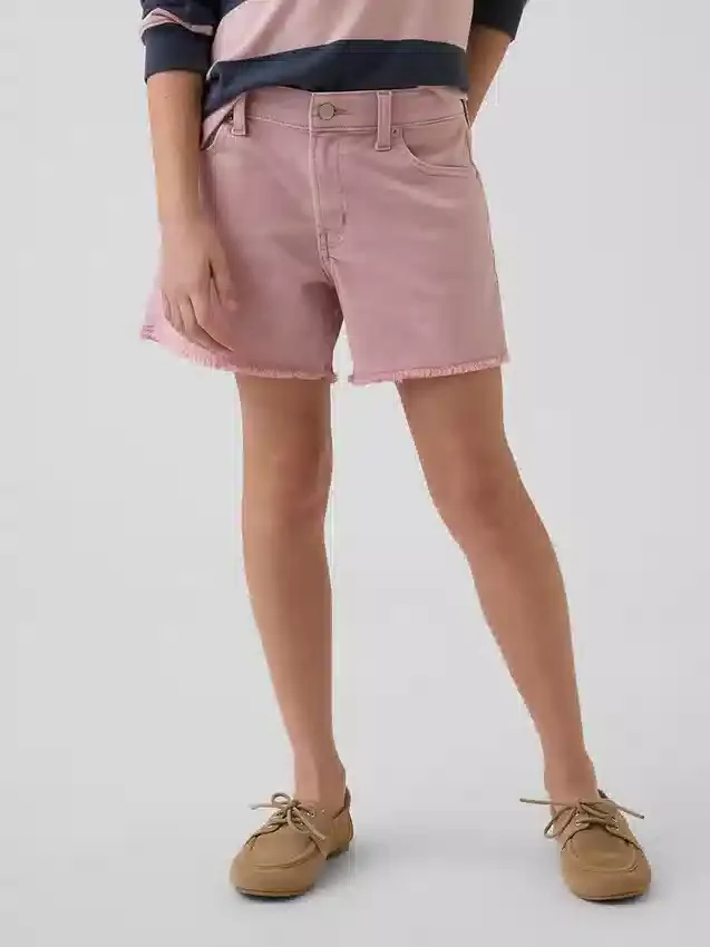 Çocuklar İçin Alçak Bel Stride Denim Şortlar