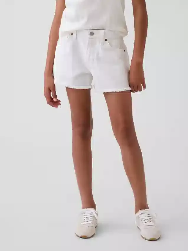 Çocuklar İçin Alçak Bel Stride Denim Şortlar