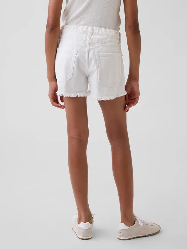 Çocuklar İçin Alçak Bel Stride Denim Şortlar