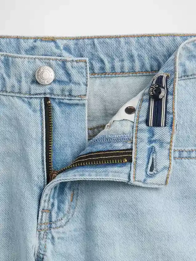 Çocuklar İçin Alçak Bel Stride Denim Şortlar