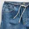 Çocuklar İçin Alçak Bel, Ultra Yumuşak, Kolay Giyilebilir Uzun Denim Şortlar