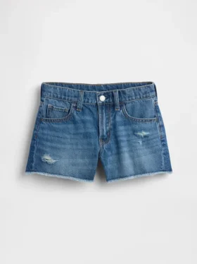 Çocuklar İçin Alçak Bel, Ultra Yumuşak Stride Denim Şortlar