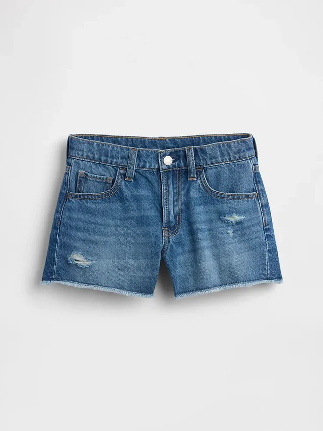 Çocuklar İçin Alçak Bel, Ultra Yumuşak Stride Denim Şortlar