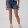Çocuklar İçin Alçak Bel, Ultra Yumuşak Stride Denim Şortlar